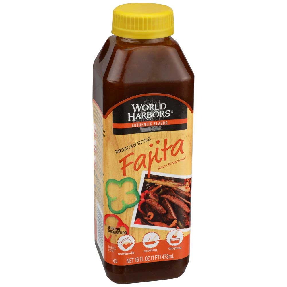 World Harbors Mexican Style Fajita Marinade and Sauce, 16 Ounce -- 6 per case.