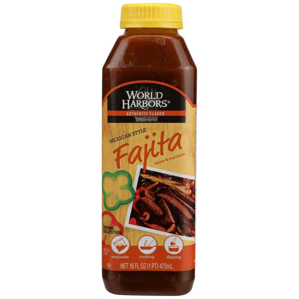 World Harbors Mexican Style Fajita Marinade and Sauce, 16 Ounce -- 6 per case.