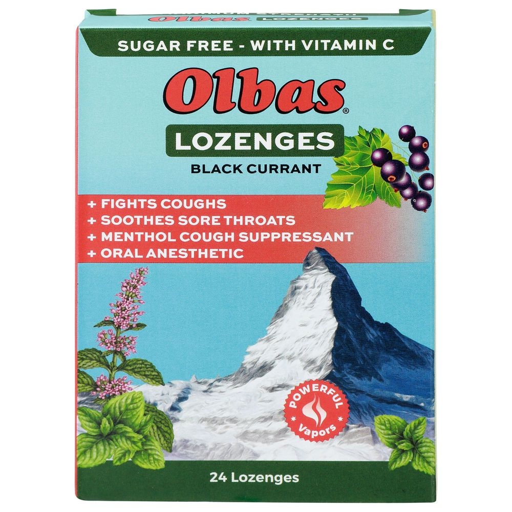 Olbas Black Currant Lozenges, 24 count -- 12 per case