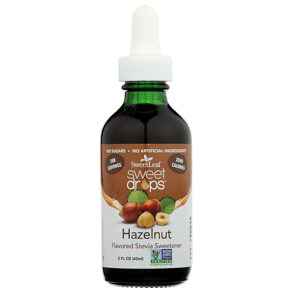 Sweet Leaf Sweet Drops Hazelnut Flavored Liquid Sweetener, 2 Ounce -- 3 per case