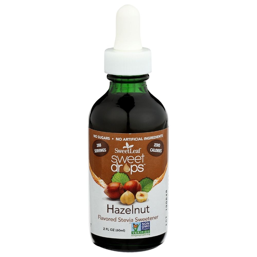 Sweet Leaf Sweet Drops Hazelnut Flavored Liquid Sweetener, 2 Ounce -- 3 per case