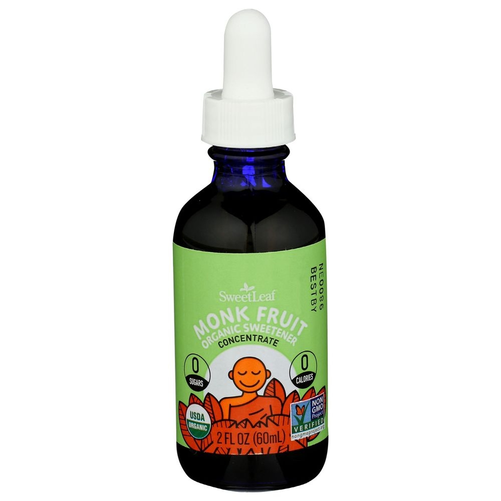Sweet Leaf Unflavored Monk Fruit Liquid Sweetener, 2 Ounce -- 6 per case