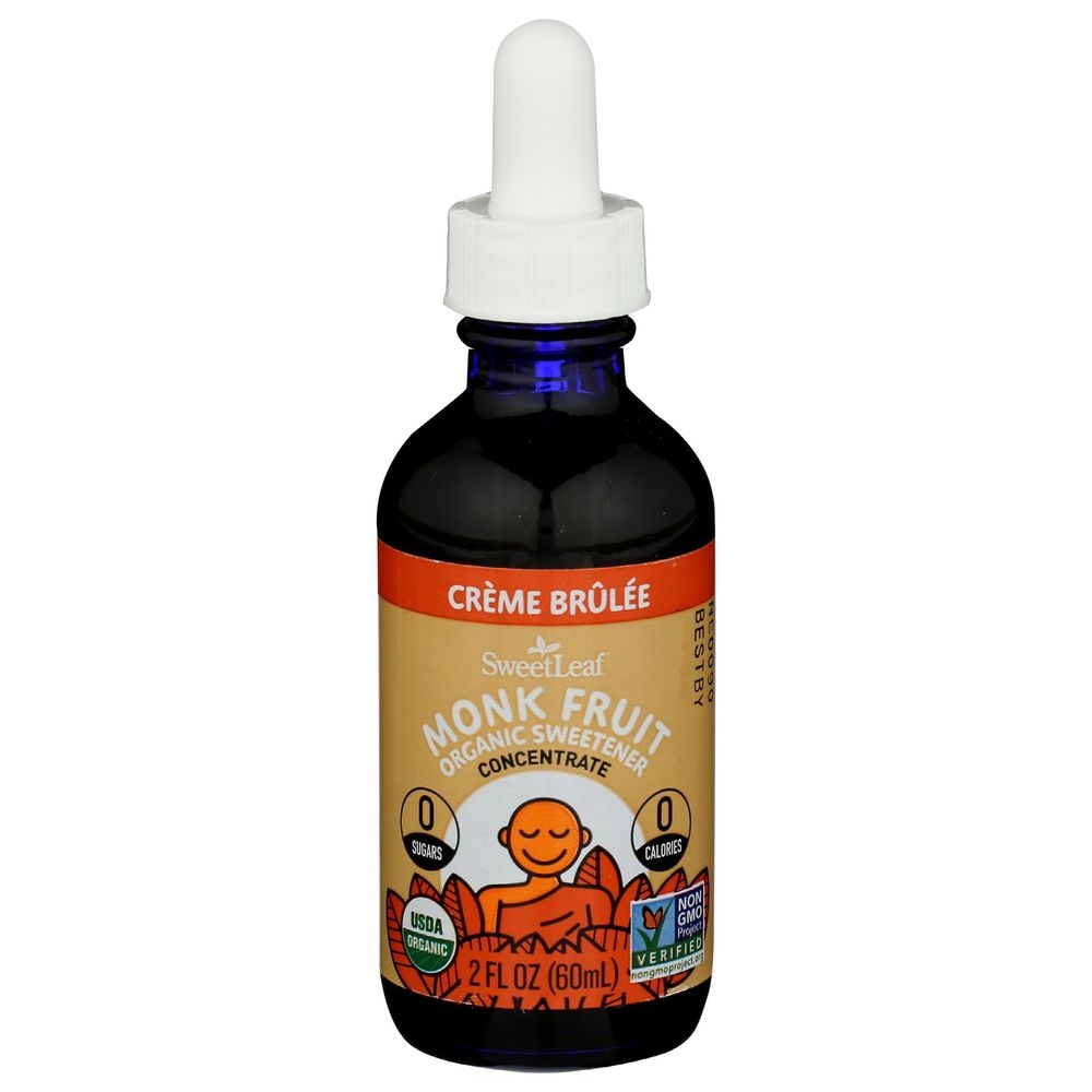 Sweet Leaf Creme Brulee Liquid Monk Fruit Sweetener, 2 Ounce -- 6 per case