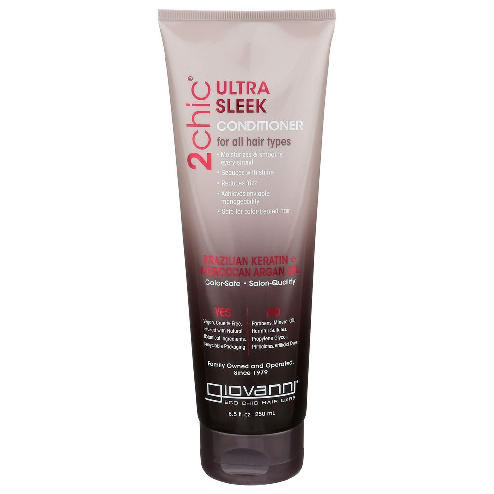 Giovanni 2chic Ultra Sleek Brazilian Keratin Conditioner, 8.5 Ounce -- 3 per case