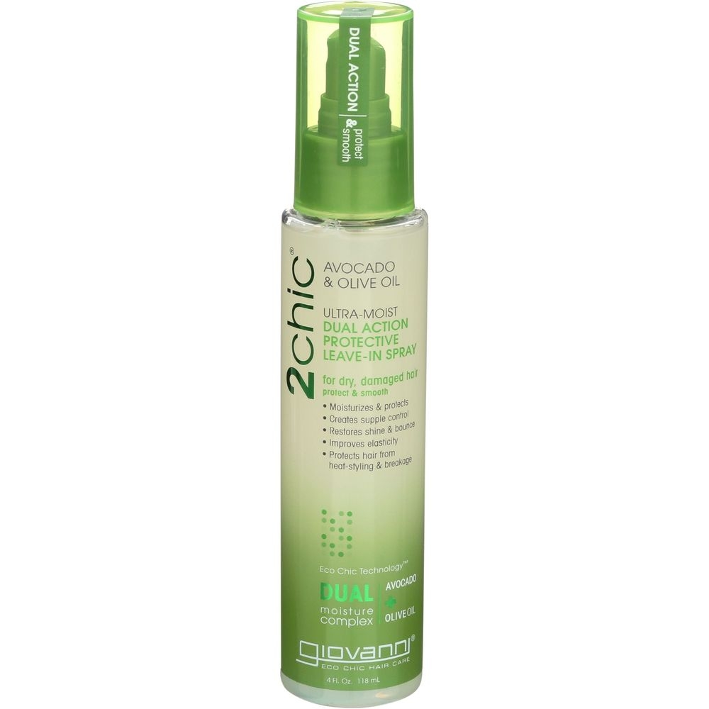 Giovanni 2chic Ultra Moist Dual Action Protective Leave in Spray, 4 Ounce -- 3 per case