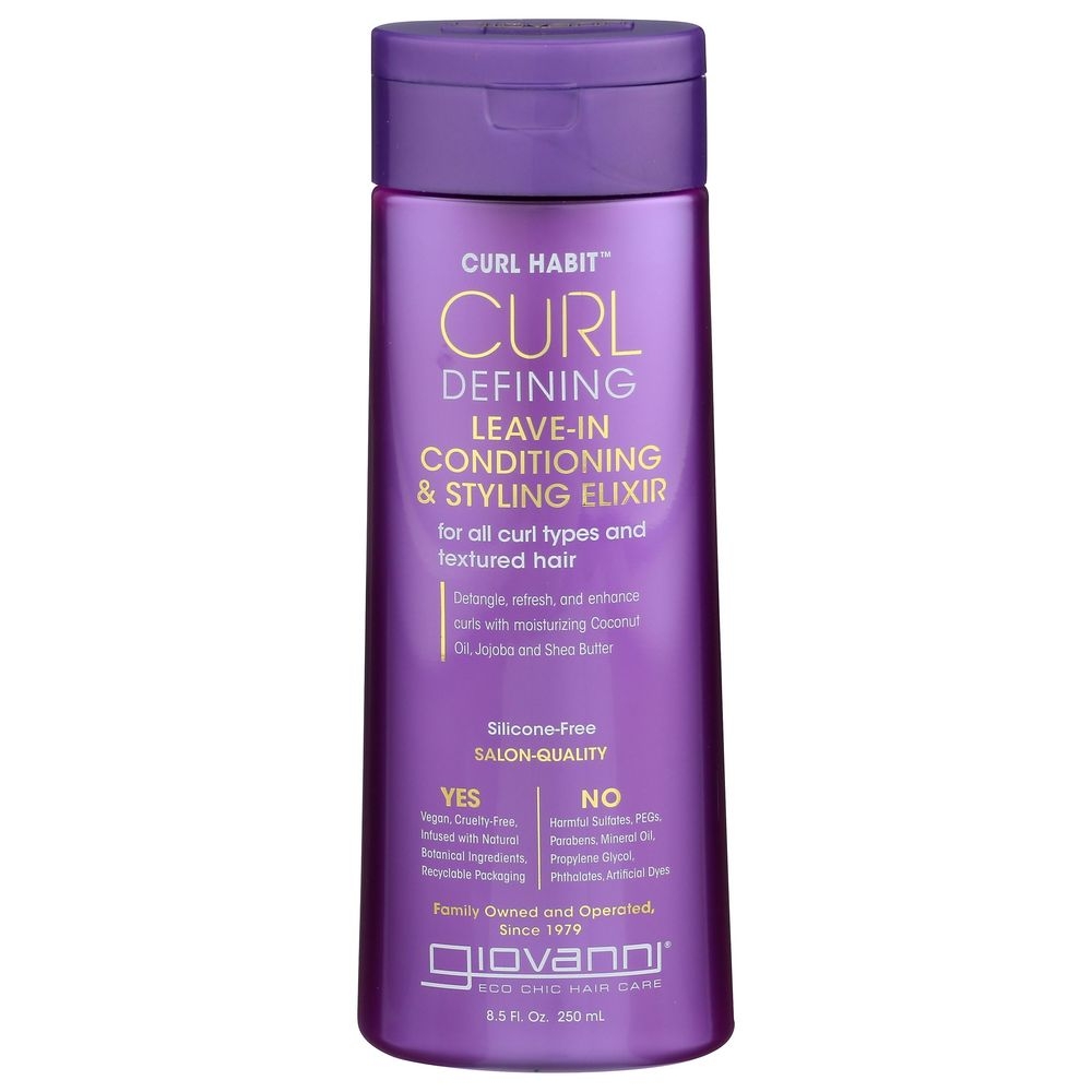 Giovanni Curl Habit Curl Defining Leave in Conditioning and Styling Elixir, 8.5 Fluid Ounce