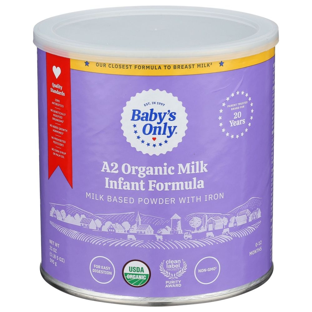 Babys Only Organic Milk Infant Formula with Iron, 21 Ounce -- 6 per case
