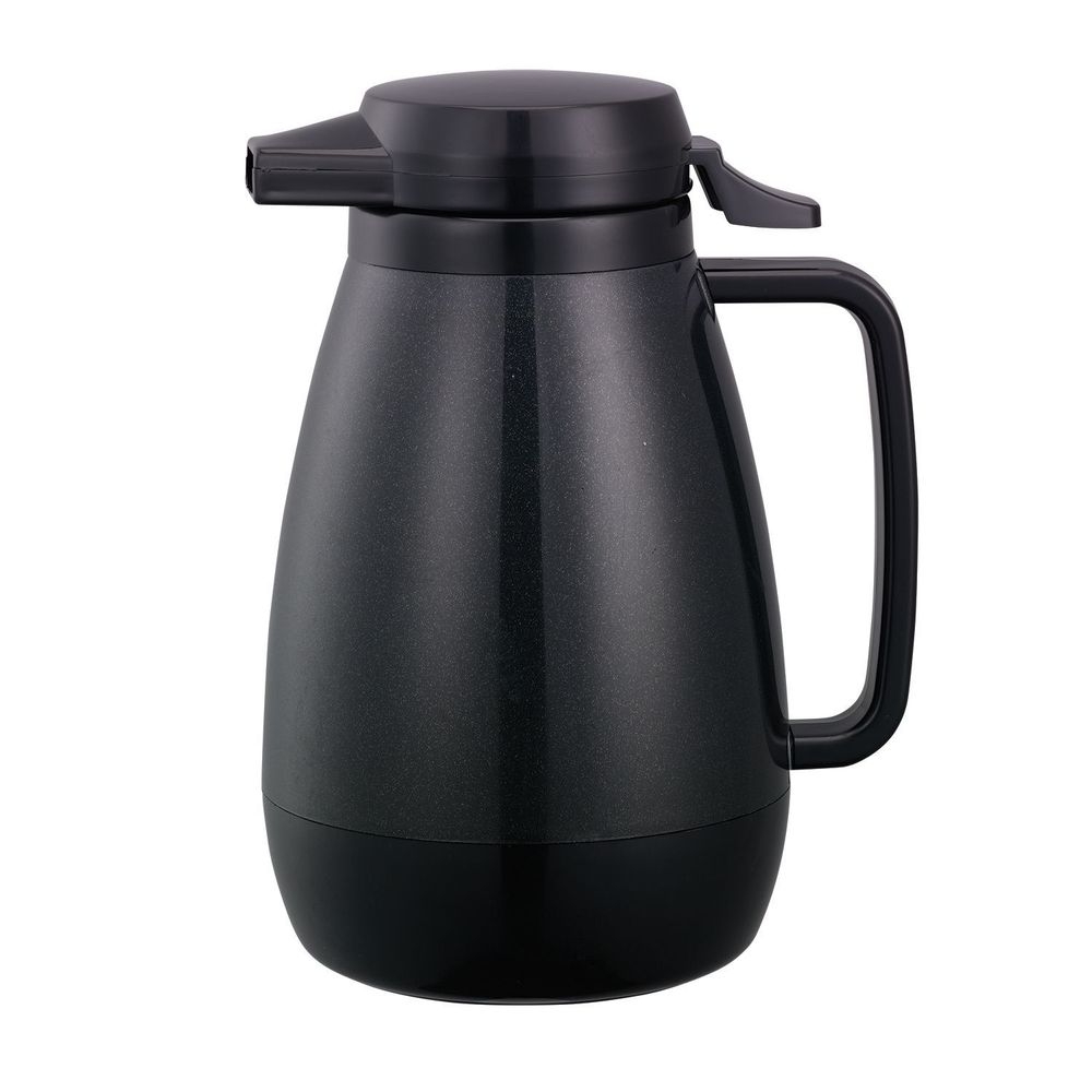 Service Ideas Thermo-Serv Metallic Black Finish Foam Insulated Server with Push Button Lid, 0.6 Liter Capacity