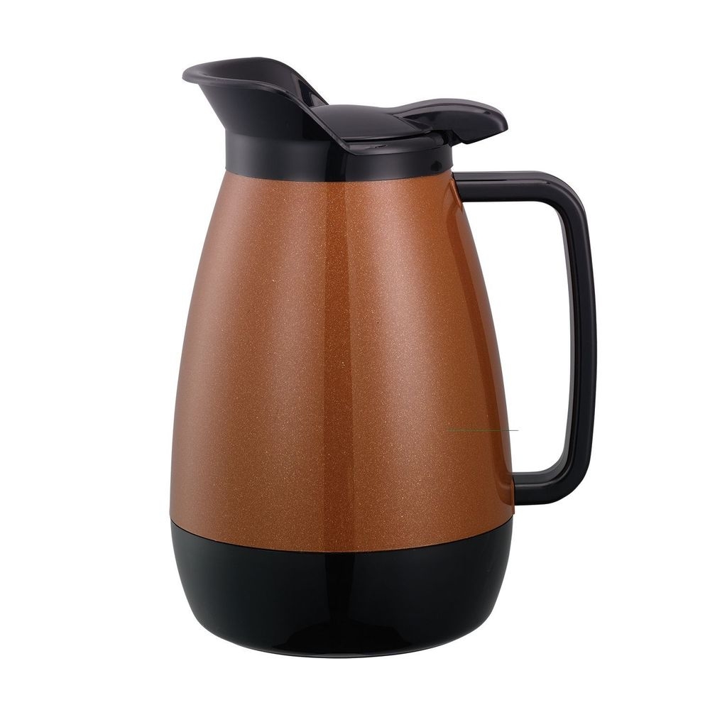 Service Ideas Thermo Serv Metallic Copper and Black Finish Foam Insulated Server with Flip Top Lid, 0.6 Liter Capacity