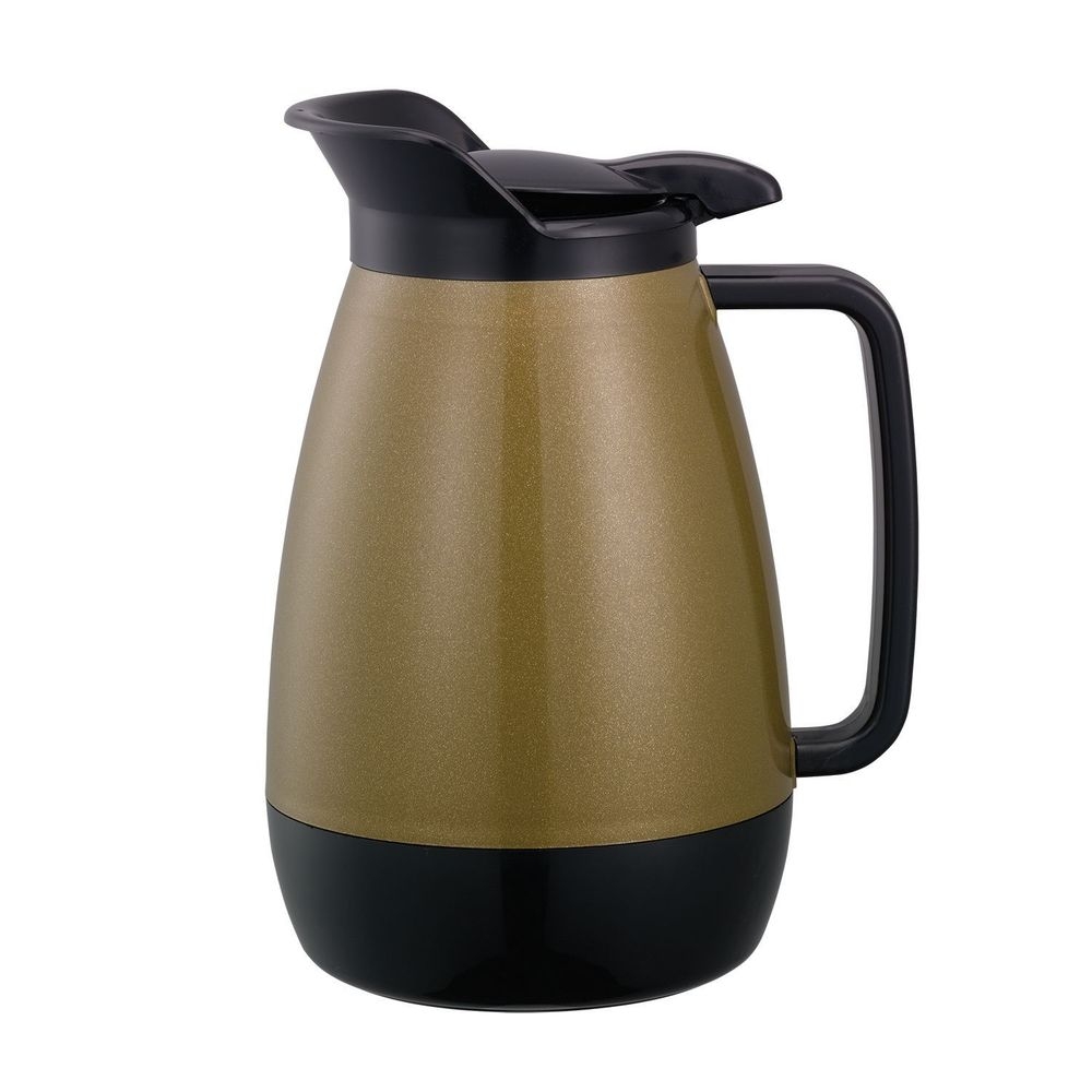 Service Ideas Thermo Serv Metallic Gold and Black Finish Foam Insulated Server with Flip Top Lid, 0.6 Liter Capacity