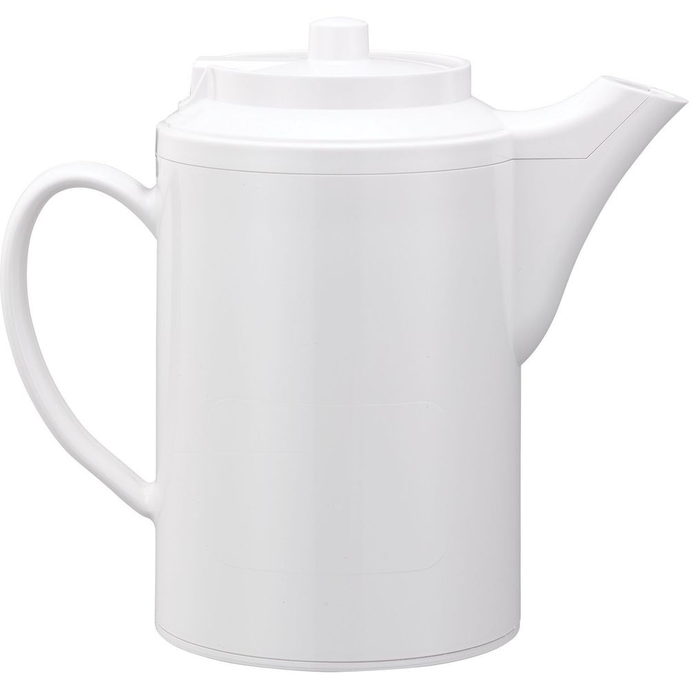Service Ideas Plastic White Double Wall Teapot Without Tether, 16 Ounce Capacity