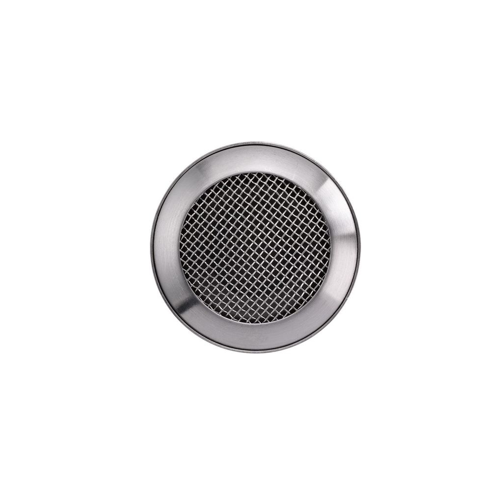 Service Ideas Stainless Steel Brushed Finish Unprinted Mesh Top Condiment Shaker, 6 Ounce Capacity