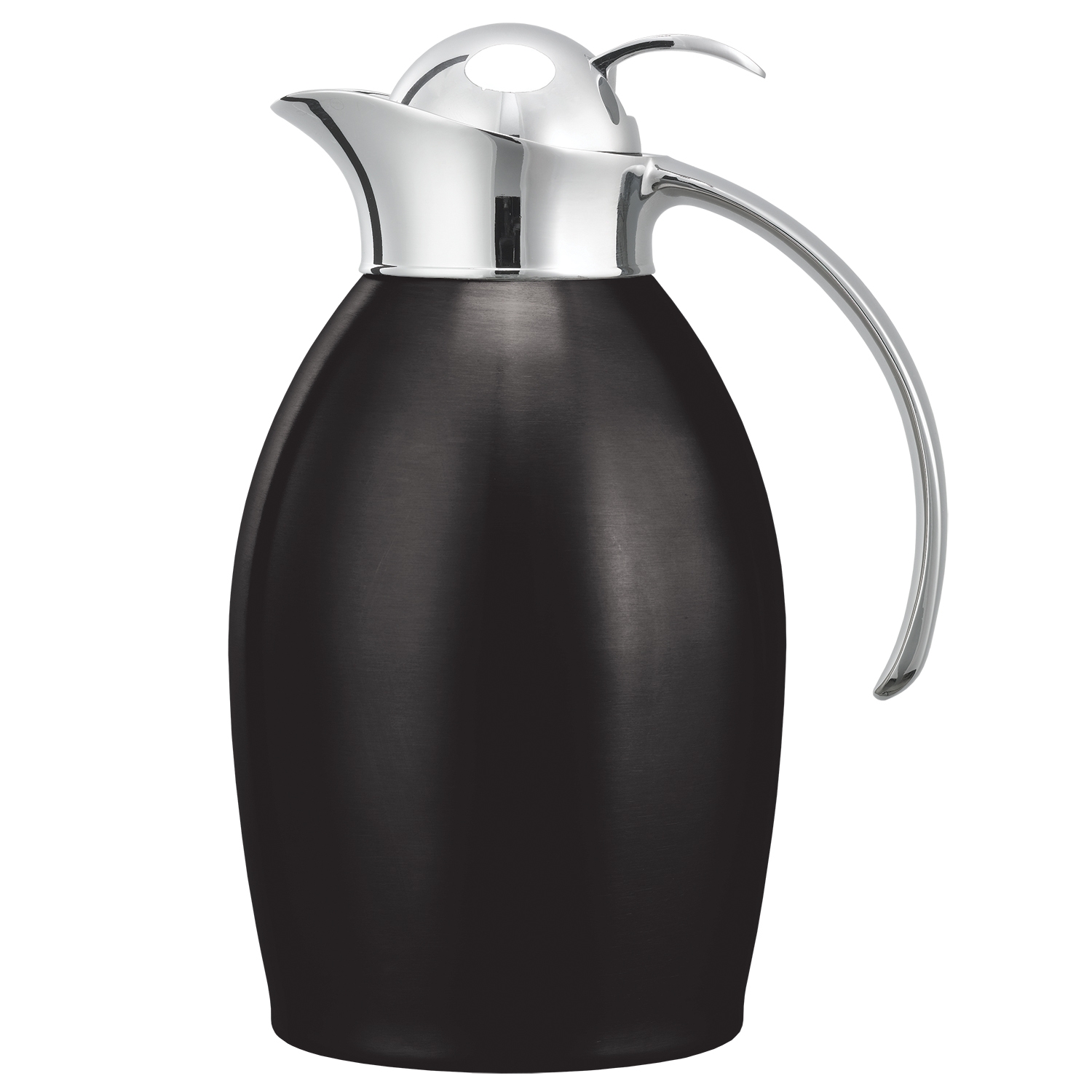 Service Ideas Nicollet Series Black Onyx Stainless Vacuum Insulated Carafe, 33.8 Ounce Capacity