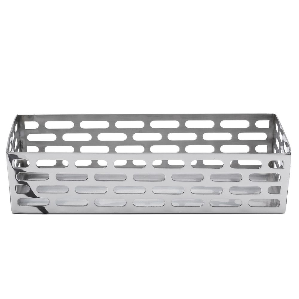 Service Ideas 18/8 Stainless Steel Polished Finish Rectangle Mod18 Bread Basket, 9 inch Length x 5 inch Width x 3 inch Height