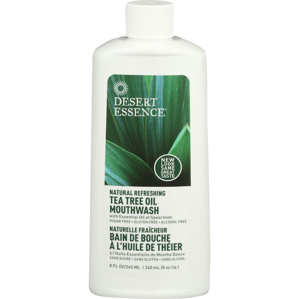 Desert Essence Tea Tree Oil Spearmint Mouthwash, 8 Fluid Ounce