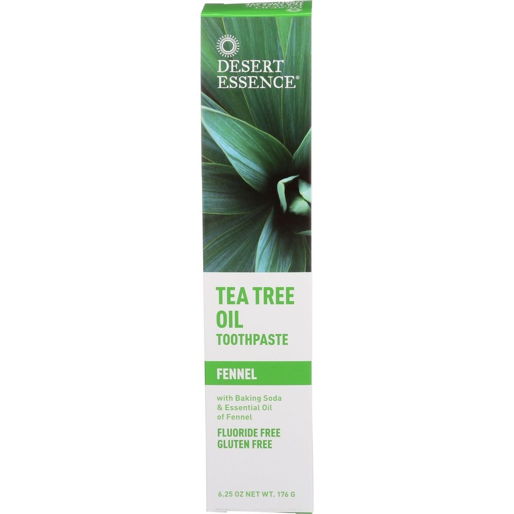 Desert Essence Tea Tree Oil and Fennel Toothpaste, 6.25 Ounce
