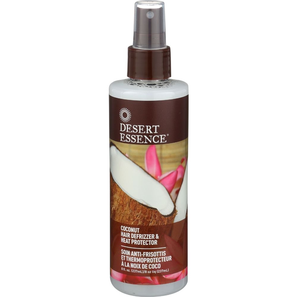 Desert Essence Coconut Hair Defrizzer and Heat Protector, 8.5 Fluid Ounce -- 3 per case