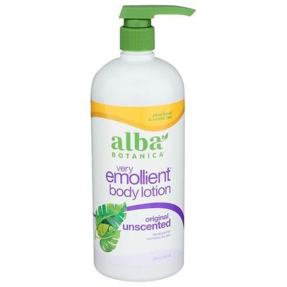 Alba Botanica Original Unscented Very Emollient Body Lotion, 32 Ounce