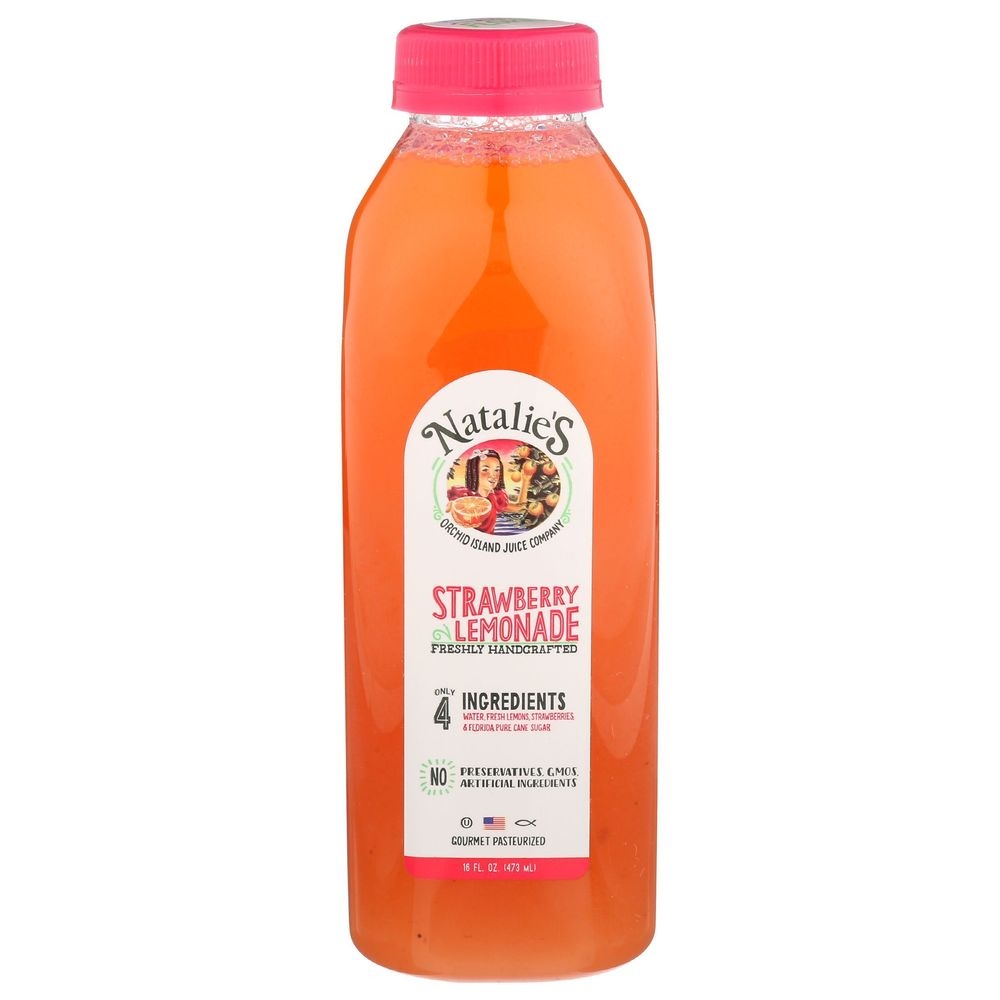 Natalies Strawberry Lemonade, 16 Fluid Ounce -- 6 per case