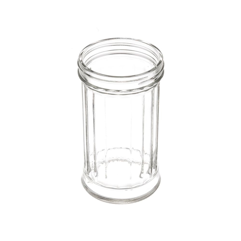 Tablecraft Clear Soda Lime Glass Fluted Shaker Jar Only, 12 Ounce Capacity -- 24 per case