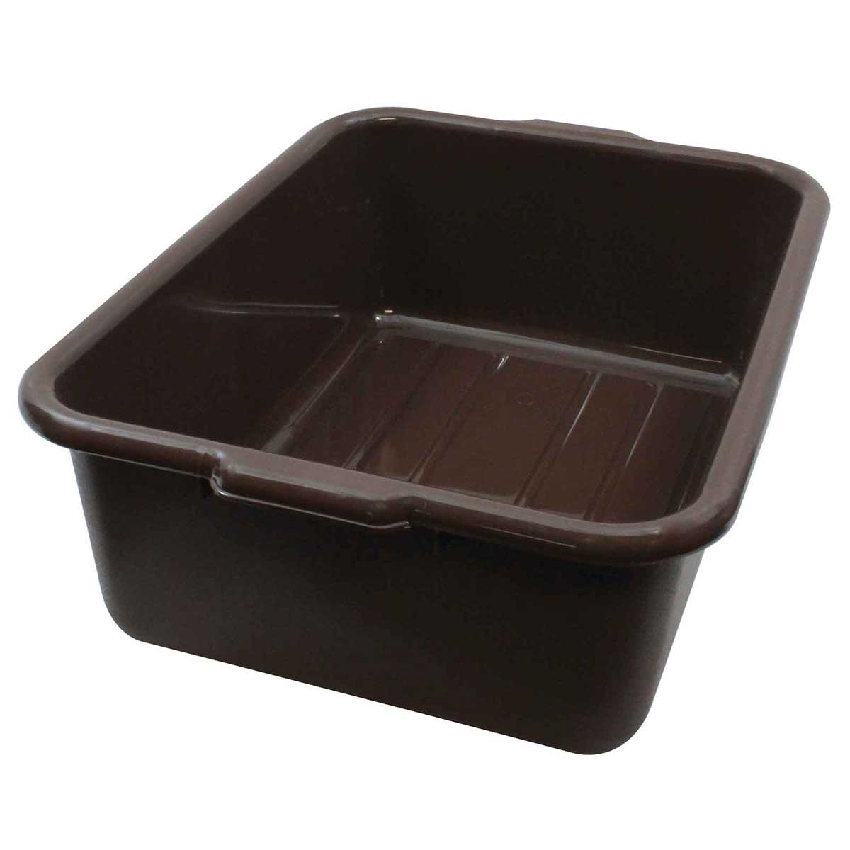 Tablecraft Brown High Density Polypropylene Tote Box, 6 Gallon -- 12 per case