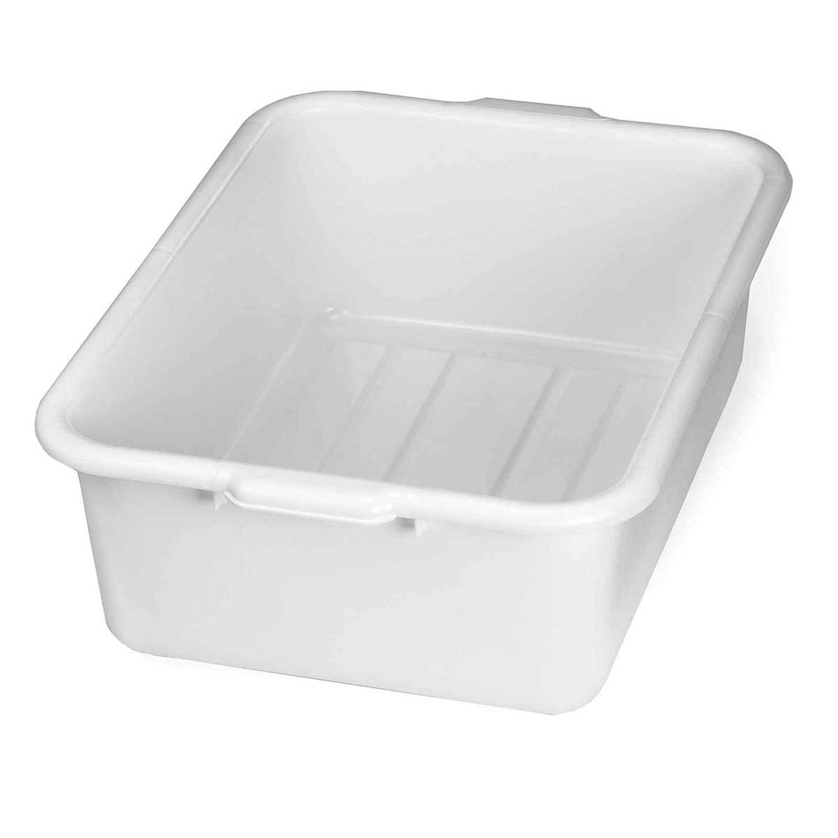 Tablecraft White High Density Polypropylene Tote Box, 6 Gallon -- 12 per case