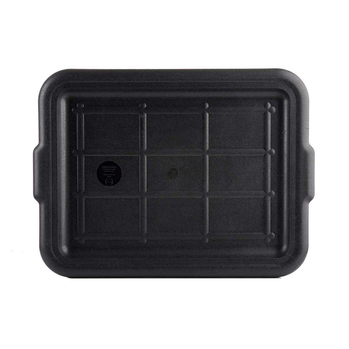 Tablecraft High Impact Polypropylene Black Tote Box Cover Only, 21.75 x 16.125 x 1 inch -- 12 per case
