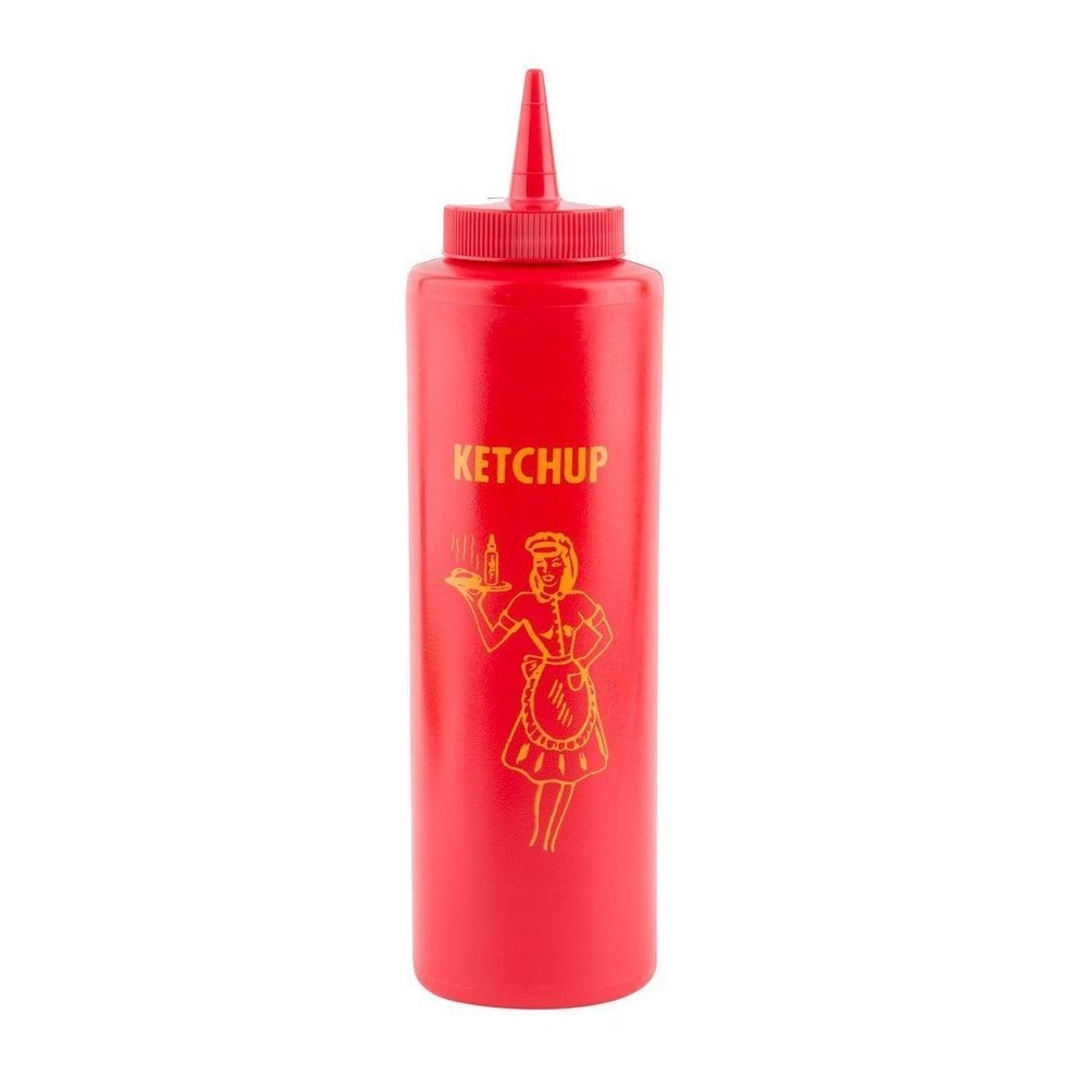 Tablecraft Nostalgia Ketchup Squeeze Dispenser, 12 Ounce Capacity -- 12 per case