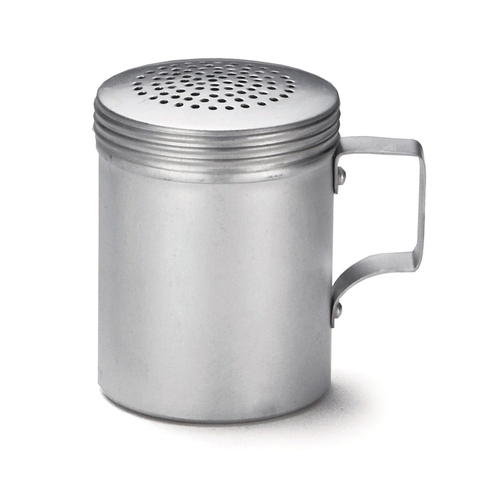 Tablecraft Aluminum Dredge with Handle, 10 Ounce Capacity -- 12 per case