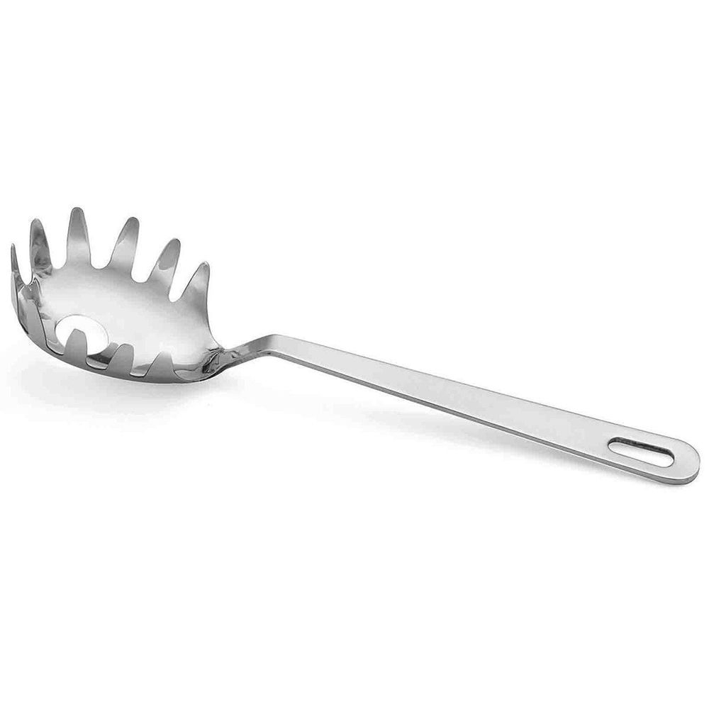 Tablecraft 18-8 Stainless Steel Oval Bowl Pasta Grabber Tong, 11.5 x 2.75 x 2 inch