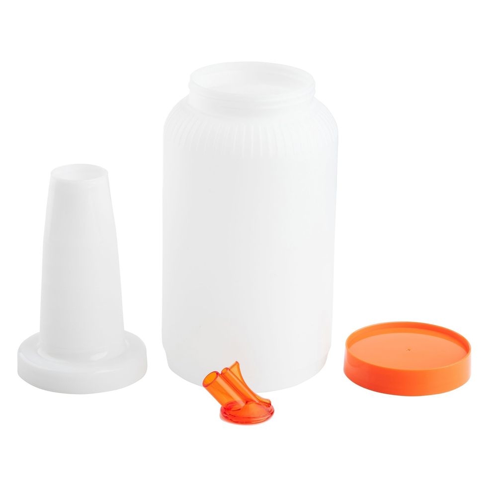 Tablecraft Pourmaster Complete Natural Bottle Pourer With Orange Cap And Spout, 0.5 Gallon Capacity -- 6 Per Case