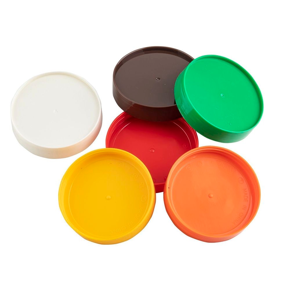 Tablecraft PourMaster High Density Polyethylene Assorted Replacement Caps for Pourer, 6 count