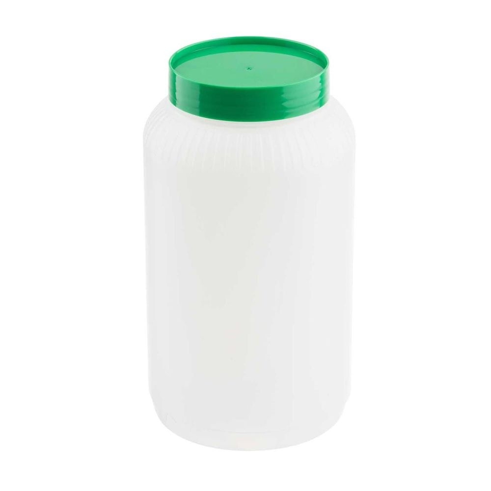 Tablecraft PourMaster High Density Polyethylene 1 Quart Backup Mix Bottle with Green Cap, 3.625 x 3.625 x 6.75 inch -- 12 per case