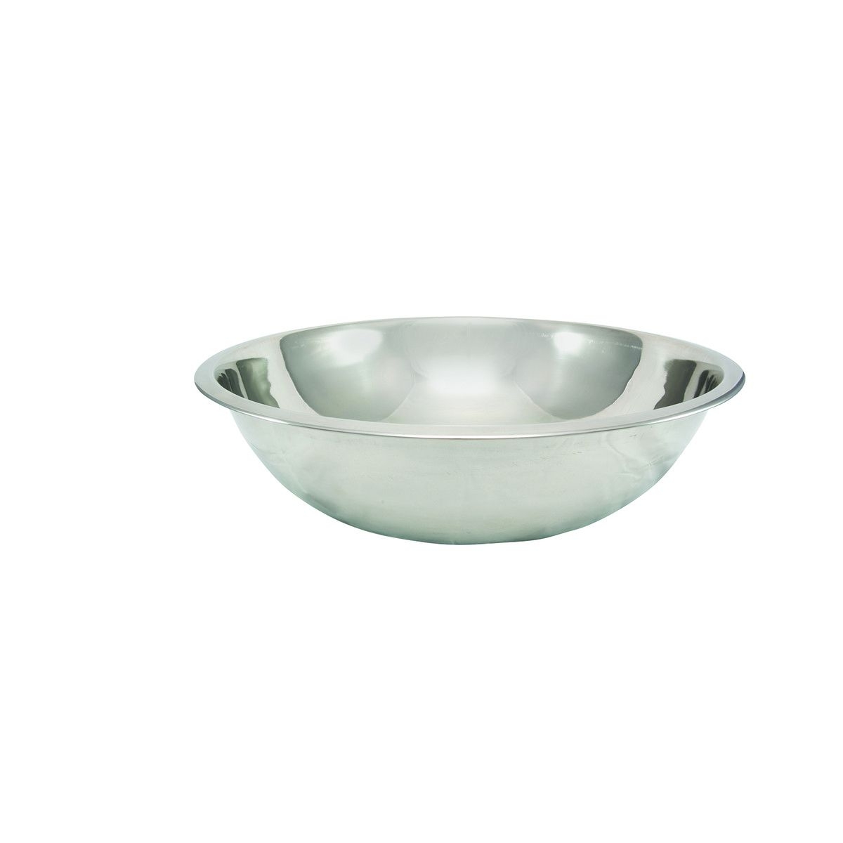 Tablecraft 200 Series Stainless Steel Standard 0.4 mm Mirror Finish Mixing Bowl, 8 Quart Capacity