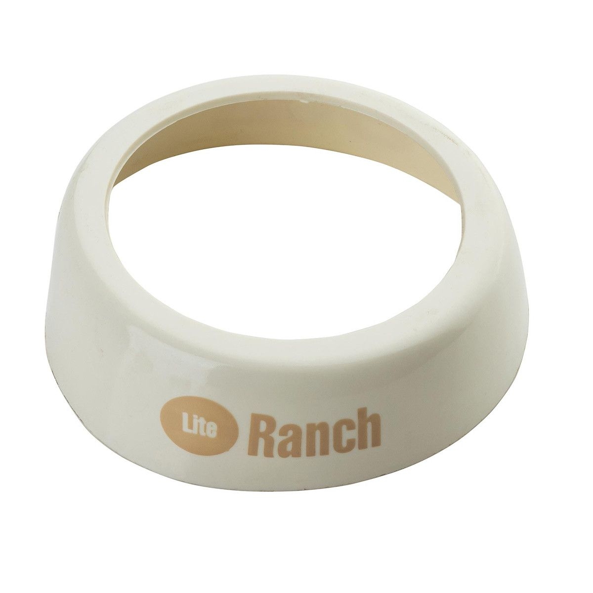 Tablecraft Plastic Beige Print Ranch White Collar for Salad Dressing Dispenser