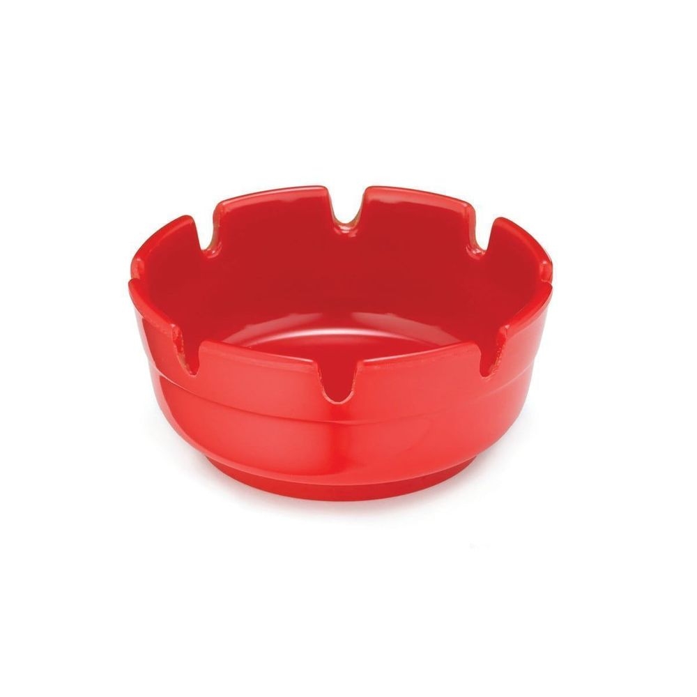 Tablecraft Red Melamine Stacking Deepwell Ashtray, 3 7/8 x 1 3/4 inch -- 72 per case