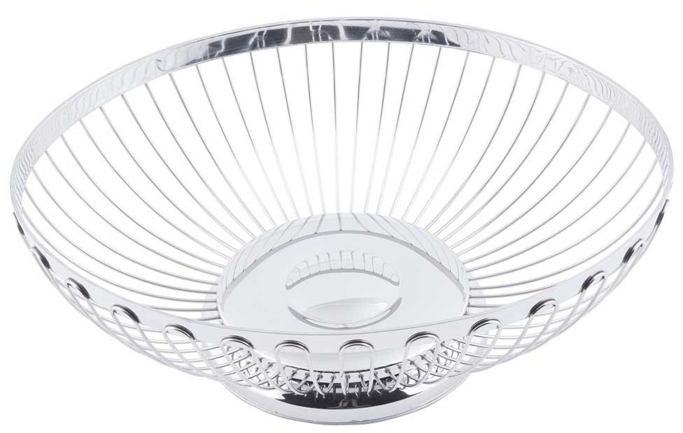 Tablecraft Regent 18-8 Stainless Steel Oval Serving Basket, 11 x 8.25 x 3.75 inch