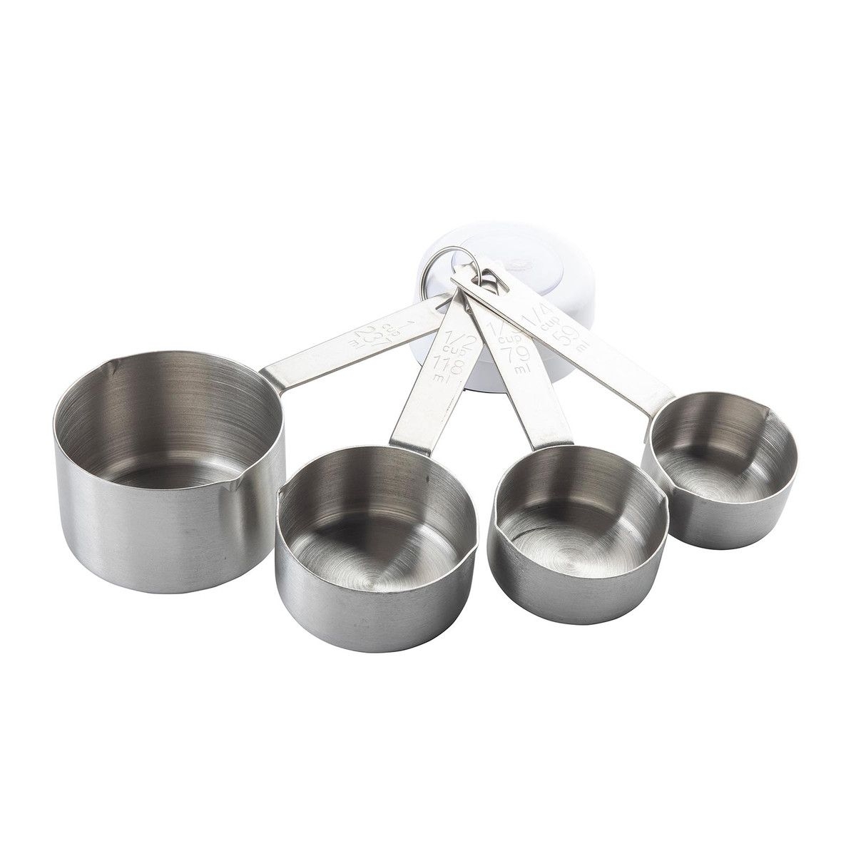 Tablecraft Stainless Steel 4 Piece Measuring Cup Set -- 12 per case