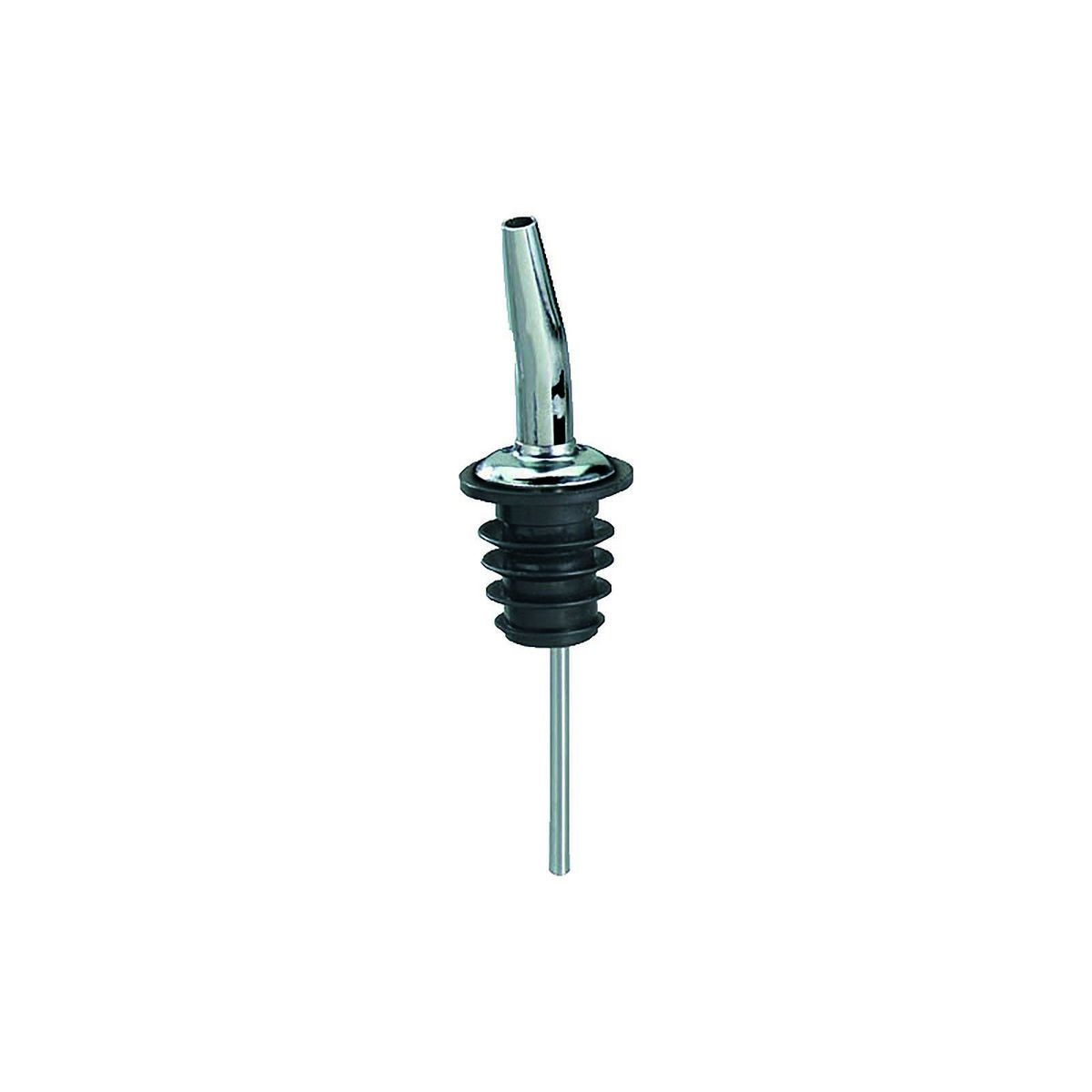 Tablecraft Bar Chrome Plated Metal Tapered Free Flow Speed Pourer -- 12 per case.