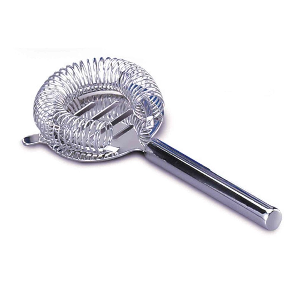 Tablecraft 18-8 Stainless Steel Premium 2-Prong Bar Strainer, 7.5 x 3.75 x 0.8125 inch -- 6 per case