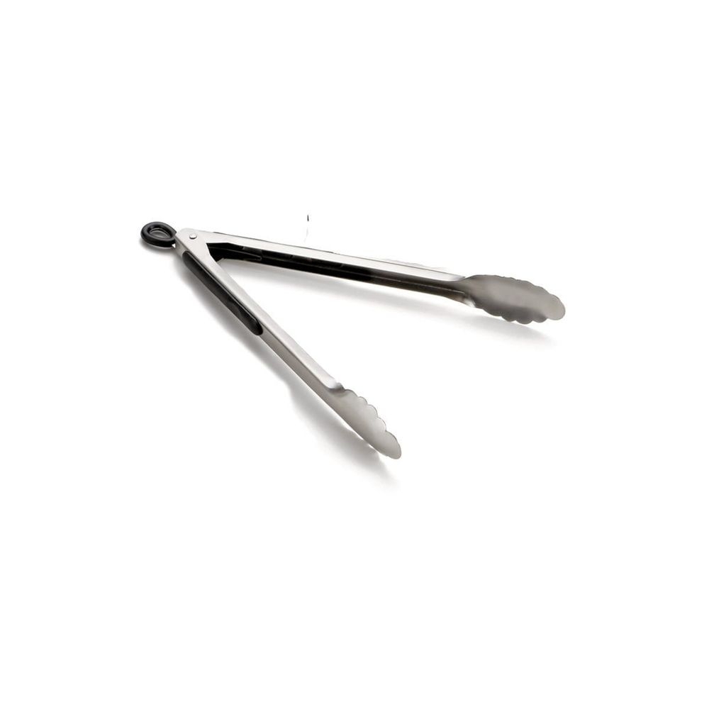 Tablecraft 18/0 Stainless Steel Heavy Ergonomic Locking Tong, 9 x 1.5 x 1.5 inch -- 12 per case