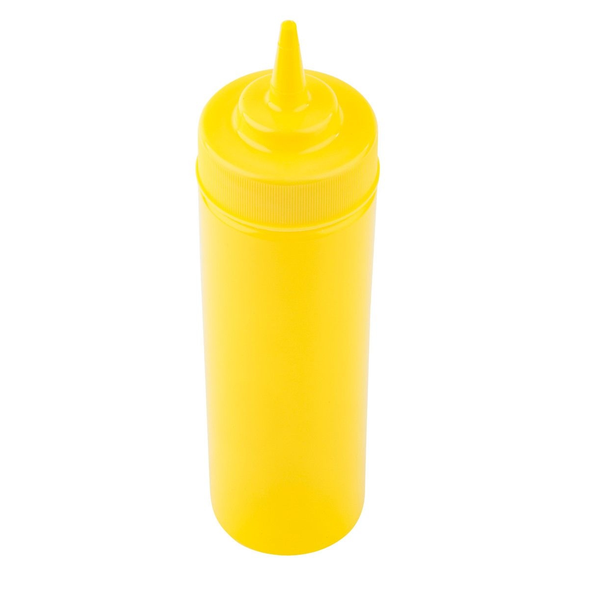 Tablecraft Yellow Mustard Squeeze Dispenser, 12 Ounce Capacity -- 36 per case