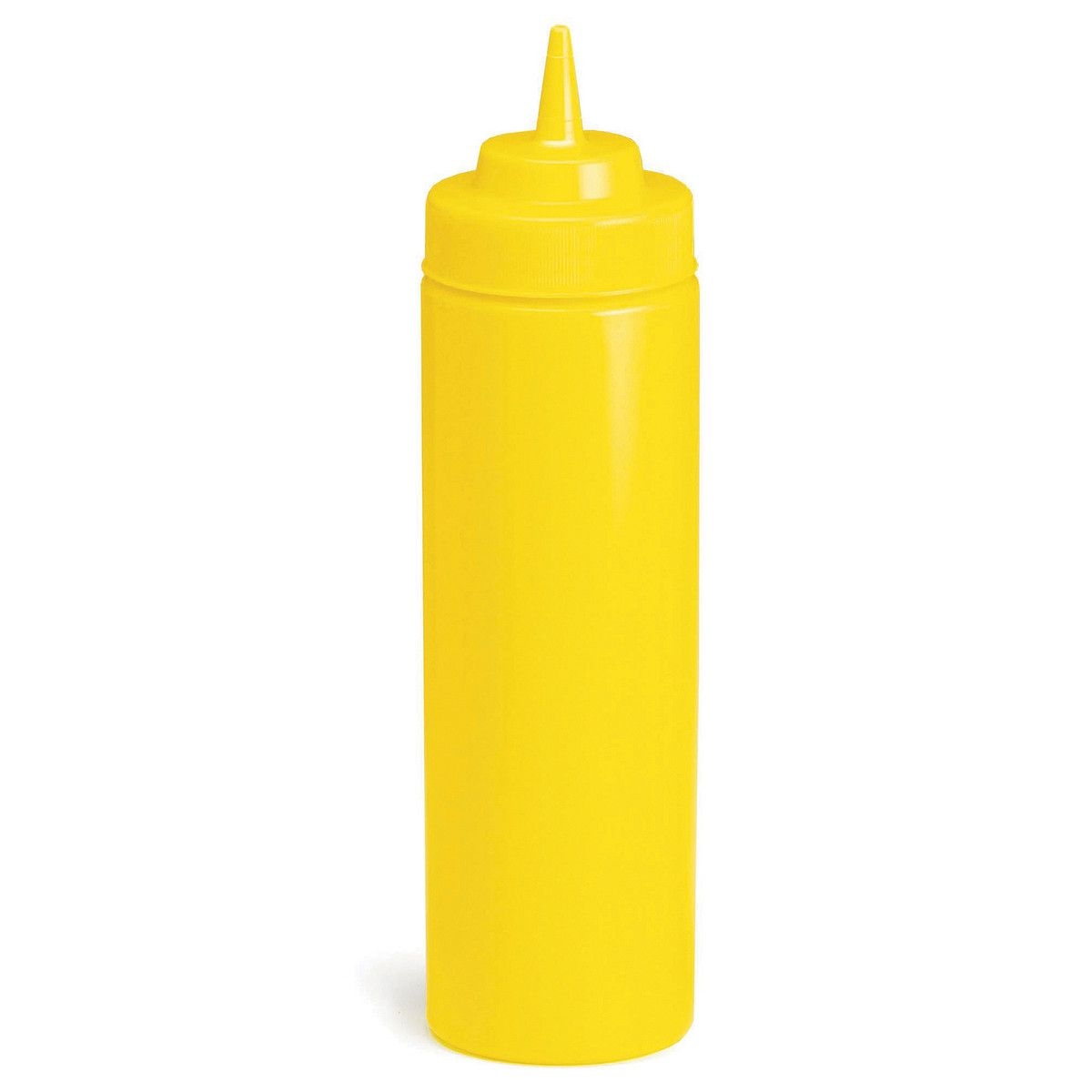 Tablecraft Yellow Mustard Squeeze Dispenser, 12 Ounce Bottle -- 36 per case