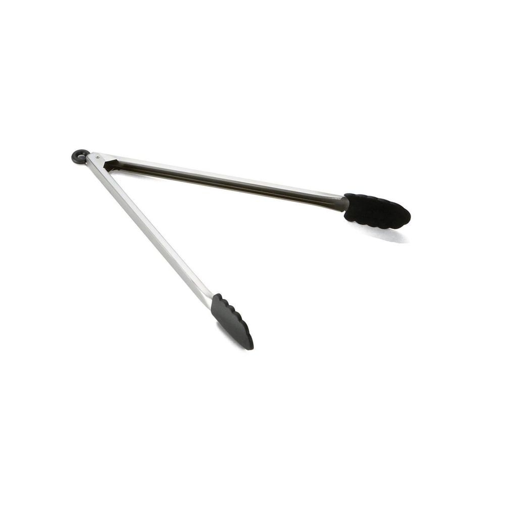 Tablecraft Stainless Steel Heavyweight Silicone Tip Locking Tong, 16 inch
