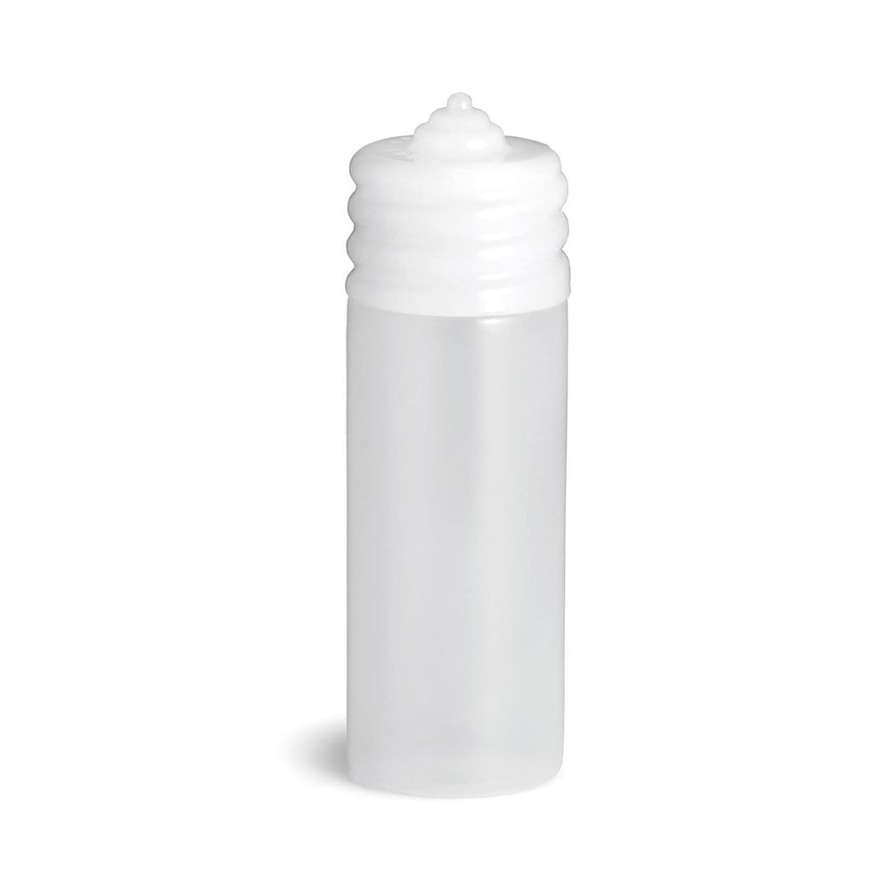 Tablecraft Saferfood Solutions Clear Widemouth Squeeze Bottle with 63MM HDPE Cap, 20 Ounce Capacity -- 12 per case