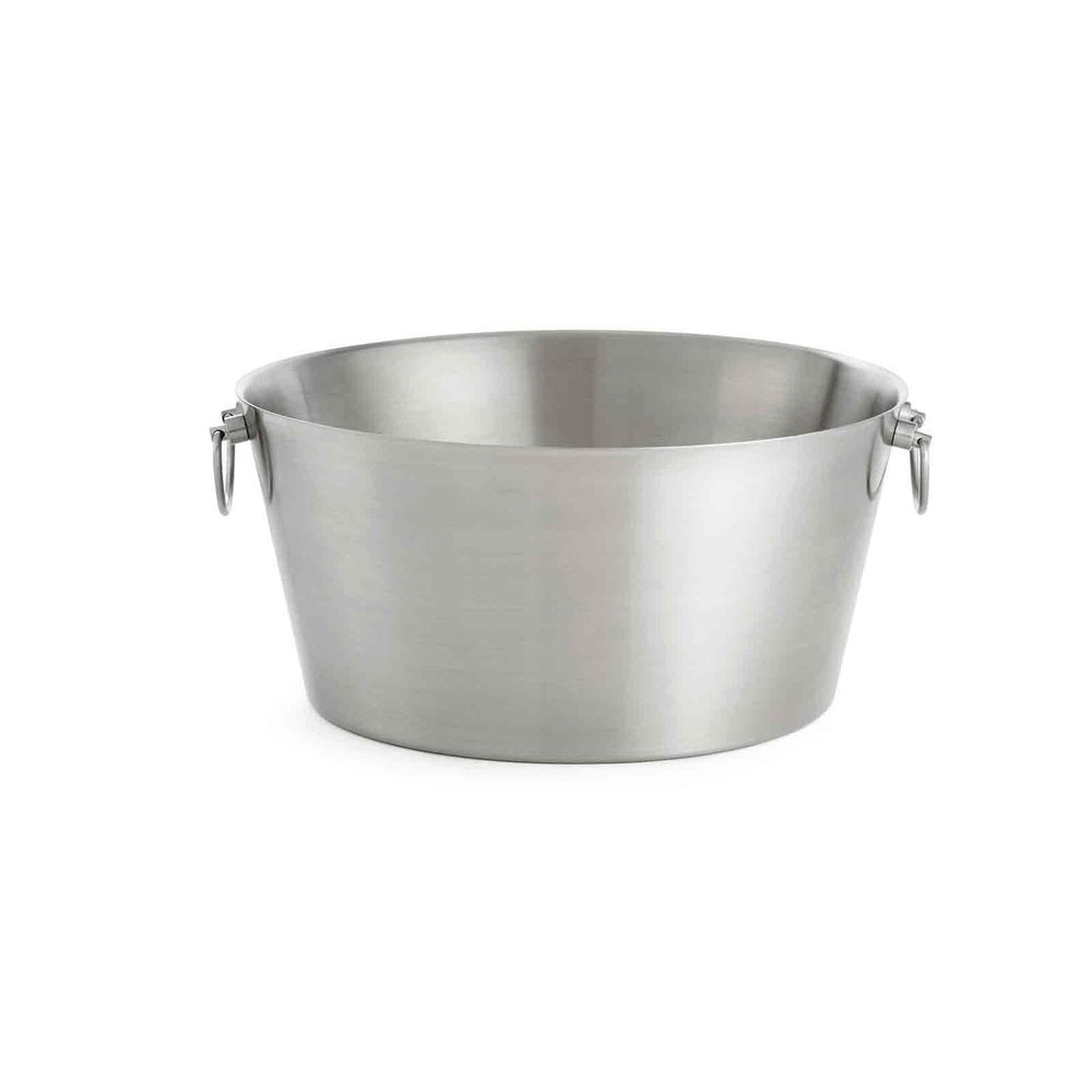 Tablecraft Stainless Steel Round Double Wall Beverage Tub, 6.75 Gallon Capacity