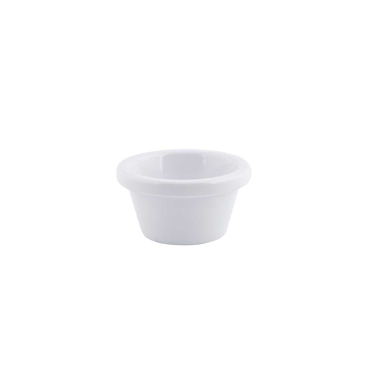 Tablecraft Melamine White Smooth Ramekin, 3 Ounce Capacity -- 12 per case