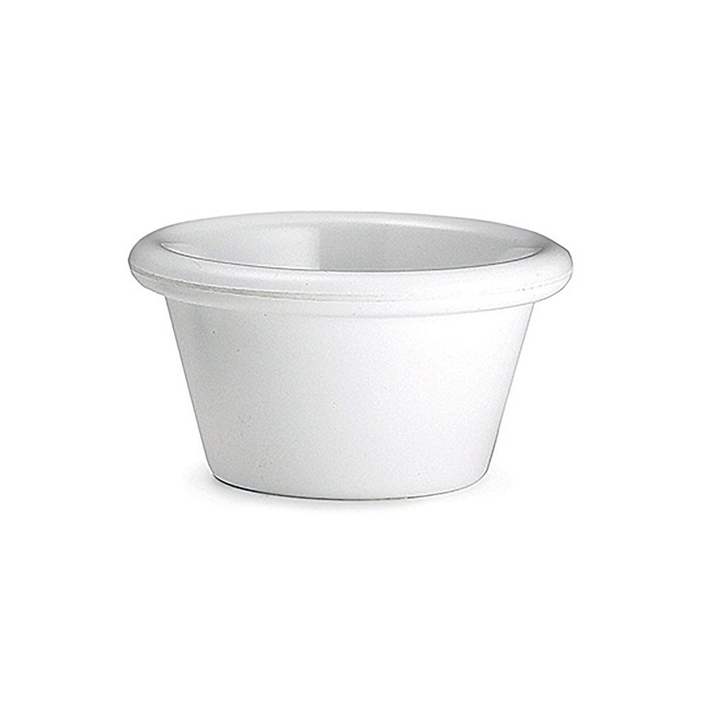 Tablecraft Melamine White Smooth Ramekin, 3 Ounce Capacity -- 12 per case