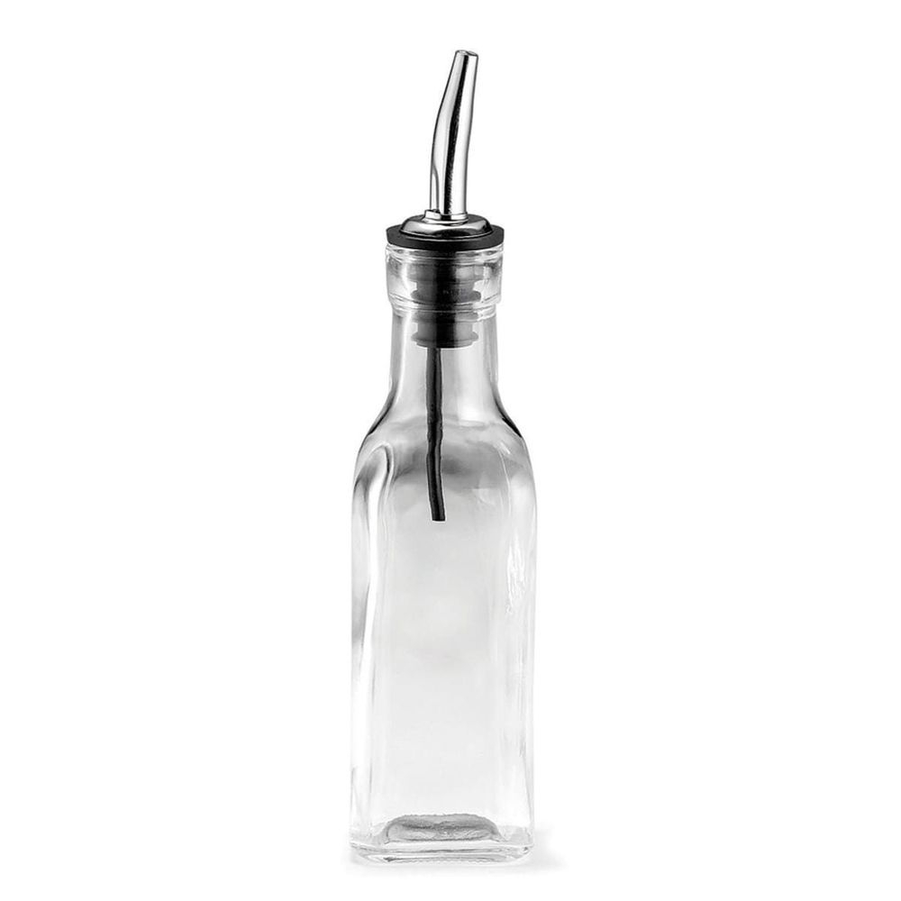 Tablecraft Oil and Vinegar Bottle with Stainless Steel Pourer, 6 Ounce Capacity -- 12 per case