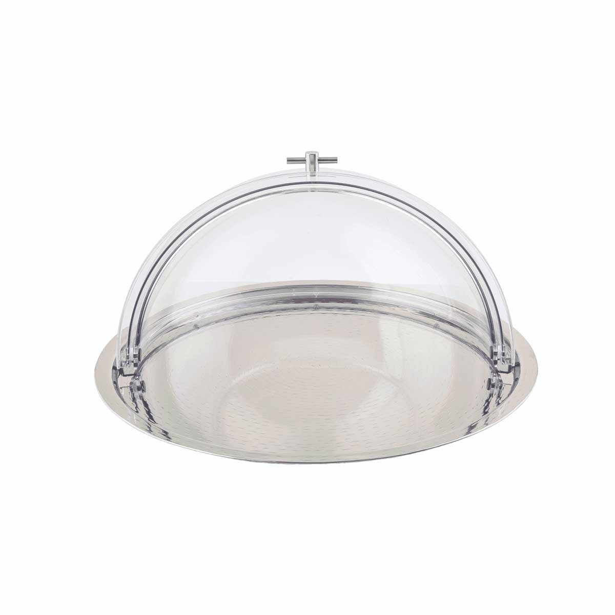 Tablecraft Polycarbonate Round Roll Top Display Cover for Cold Server, 19 x 19 x 10 inch